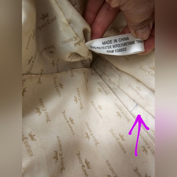 Juicy Couture Handbag Sachel Quilted Black EUC - Picture 9 of 16